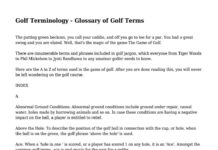 What Are Some Common Golf Terms? what are some common golf terms 3