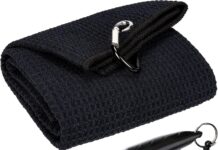Aebor Golf Towels Review aebor golf towels microfiber waffle pattern tri fold golf towel brush tool kit with club groove cleaner with clip men wo