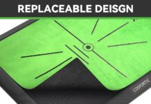 COSPORTIC Golf Hitting Mat Review cosportic golf hitting mat golf training mat for swing path feedbackdetection batting extra replaceable golf practice ma 1