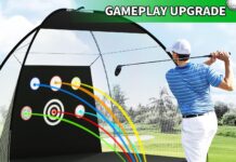 Golf Nets for Backyard Driving Review golf nets for backyard driving 107ft indoor golf practice net for garage hitting chipping swing training with golf acces 1