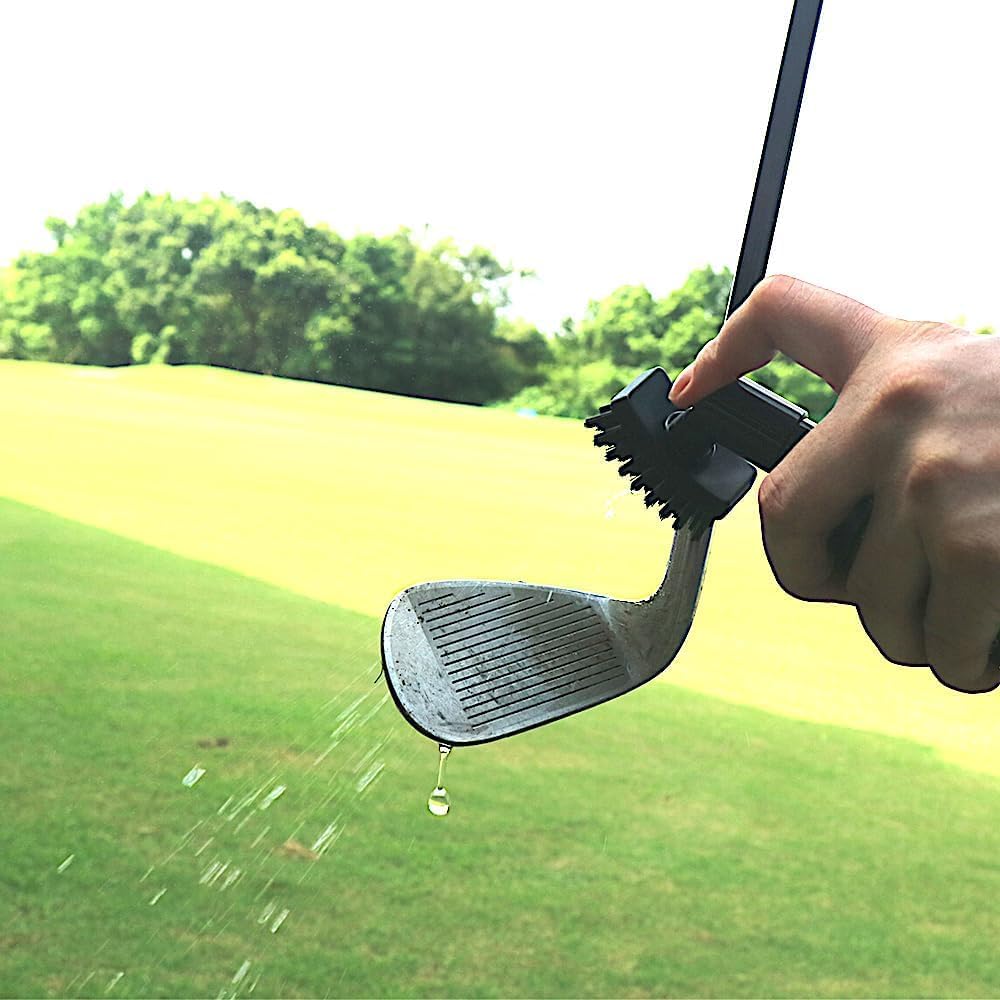 SHUOZHILUN Golf Club Cleaner Brush with Water Spray Bottle 8.5 Inches Holds 5 Ounces of Water,Golf Accessories for Men,Golf Club Brush Groove Cleaner, for Men/Women SHUOZHILUN Golf Club Cleaner Brush with Water Spray Bottle 8.5 Inches Holds 5 Ounces of Water,Golf Accessories for Men,Golf Club Brush Groove Cleaner, for Men/Women