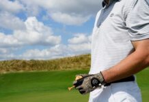 Men’s Compression-Fit Golf Glove zero friction mens compression fit synthetic golf glove universal fit one size 4