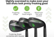 BombTech Premium Golf Wedge Set Review bombtech premium golf wedge set 52 56 60 degrees golf wedges max groove for increased spin black wedges 1