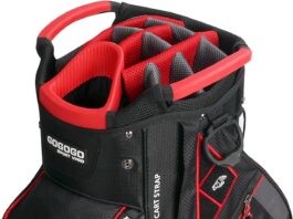 Gogogo Sport Vpro Golf Cart Bag Review gogogo sport vpro golf cart bag 14 way top full length divider golf club bag with cooler rainhood 11 pockets 5