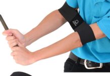 LANJAO Golf Swing Trainer Aid Review golf swing trainer aidswing correcting arm band swing easy black