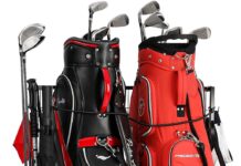 FHXZH Golf Bag Storage Garage Organizer Review fhxzh golf bag storage garage organizer golf bag stand fit for 2 golf bags and golf clubs golf balls golf equipment acce
