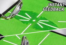 Golf Hitting Mat-Only 10 Review golf hitting mat only 10 golf training mat for swing detection batting instant path feedback analysis swing path and cor 1