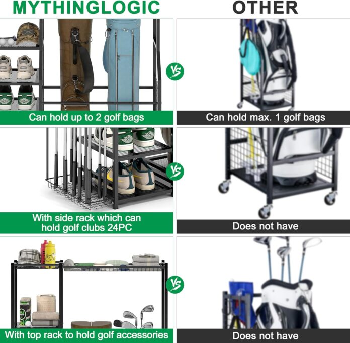 golf bag storage garage organizer 2 golf bags storage stand and golfing equipment accessories storage stand and other go 1 golf bag storage garage organizer 2 golf bags storage stand and golfing equipment accessories storage stand and other go 1