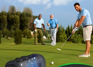 Laser Rangefinder with Slope Switch Review laser golf rangefinder with slope switch and fast acquisition650 yard range finder golfing with flag lock vibration and 1 3