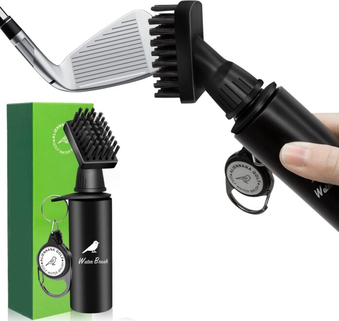 golf water brush pro golf club cleaner brush with squeeze water bottle holds 4 ounces of water golf club head groove cle