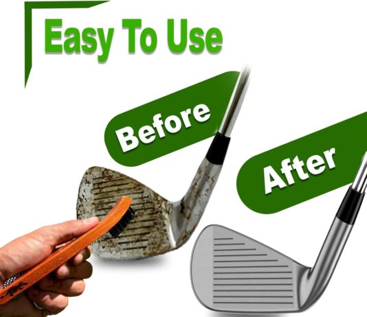 hickory wood golf brush and groove cleaner with paracord rope metal clip non slip golf club cleaner clean grooves withou 3