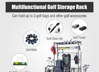 Mythinglogic Golf Bag Storage Garage Organizer review mythinglogic golf bag storage garage organizer2 golf bags storage stand and golfing equipment accessories storage rack w 3