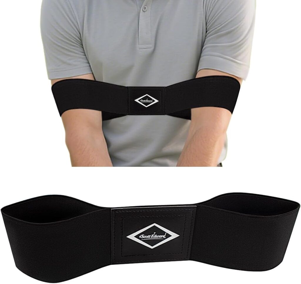 Scott Edward Pro Golf Swing Training Aid, Swing Correcting Arm Band Correct Training Swing Gesture Alignment Practice Tool for Golf Beginners,Man,Boy,Male