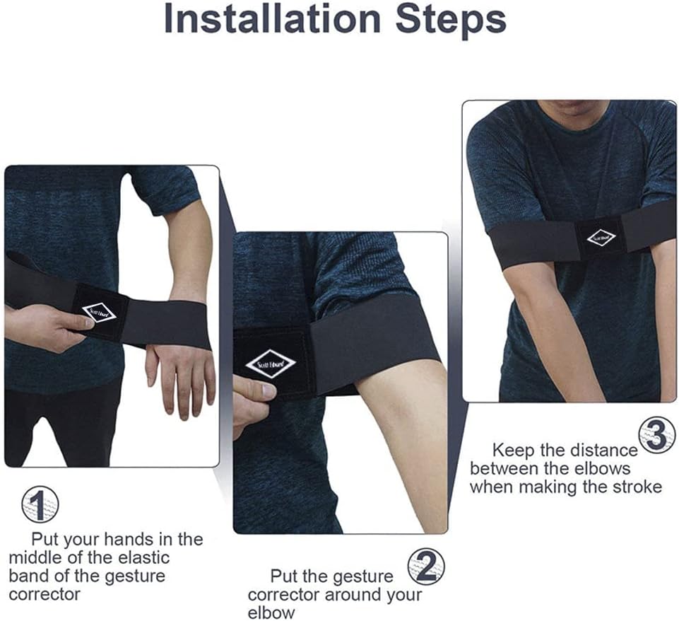 Scott Edward Pro Golf Swing Training Aid, Swing Correcting Arm Band Correct Training Swing Gesture Alignment Practice Tool for Golf Beginners,Man,Boy,Male