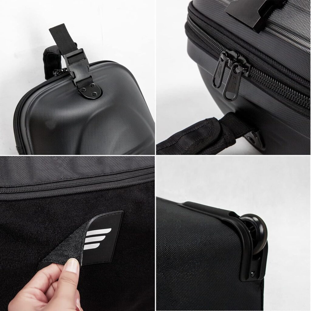 Soft-Sided Golf Travel Bag with Reinforced Wheels for Airlines and Hard Case Top, Excellent Zipper Protect Your Clubs, Lightweight and Easy to Maneuver