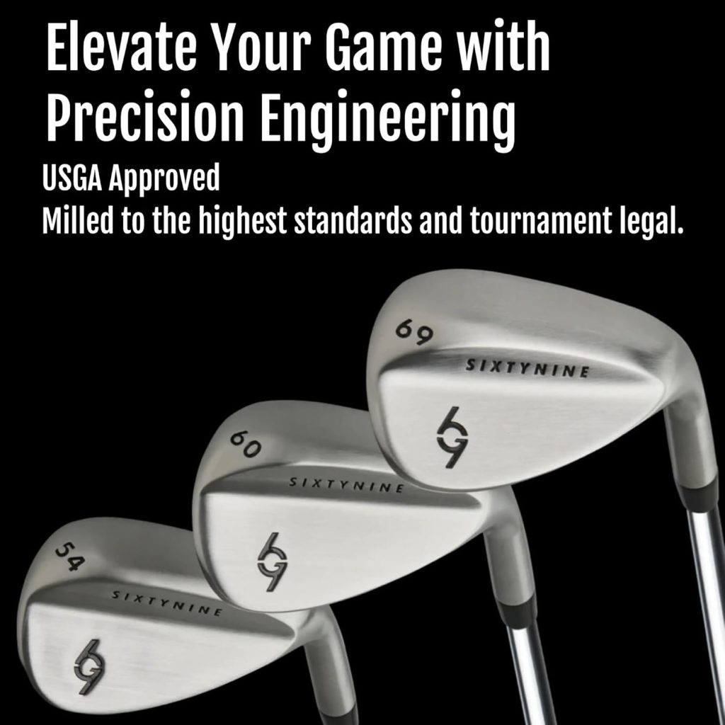 Golf Wedge Set for Men Women (54/60/69 Set) by 69 Degree Golf | Lob, Sand Pitching Wedges | Length 35 Steel Shaft