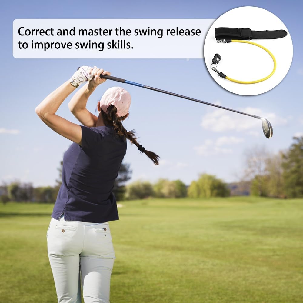 MiOYOOW Golf Swing Training Aid, Adjustable Golf Swing Helper Improve Hinge Golf Training Equipment for Forearm Rotation Shoulder Turn MiOYOOW Golf Swing Training Aid, Adjustable Golf Swing Helper Improve Hinge Golf Training Equipment for Forearm Rotation Shoulder Turn