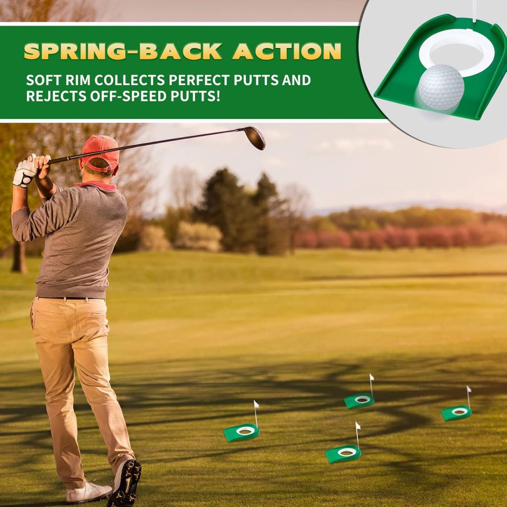 Sotiff Golf Putting Practice Cup Hole Training Aids Golf Accessories Training Putters with Plastic Flag for Adult Green Office Garage Yard Indoor Outdoor Practice Sotiff Golf Putting Practice Cup Hole Training Aids Golf Accessories Training Putters with Plastic Flag for Adult Green Office Garage Yard Indoor Outdoor Practice
