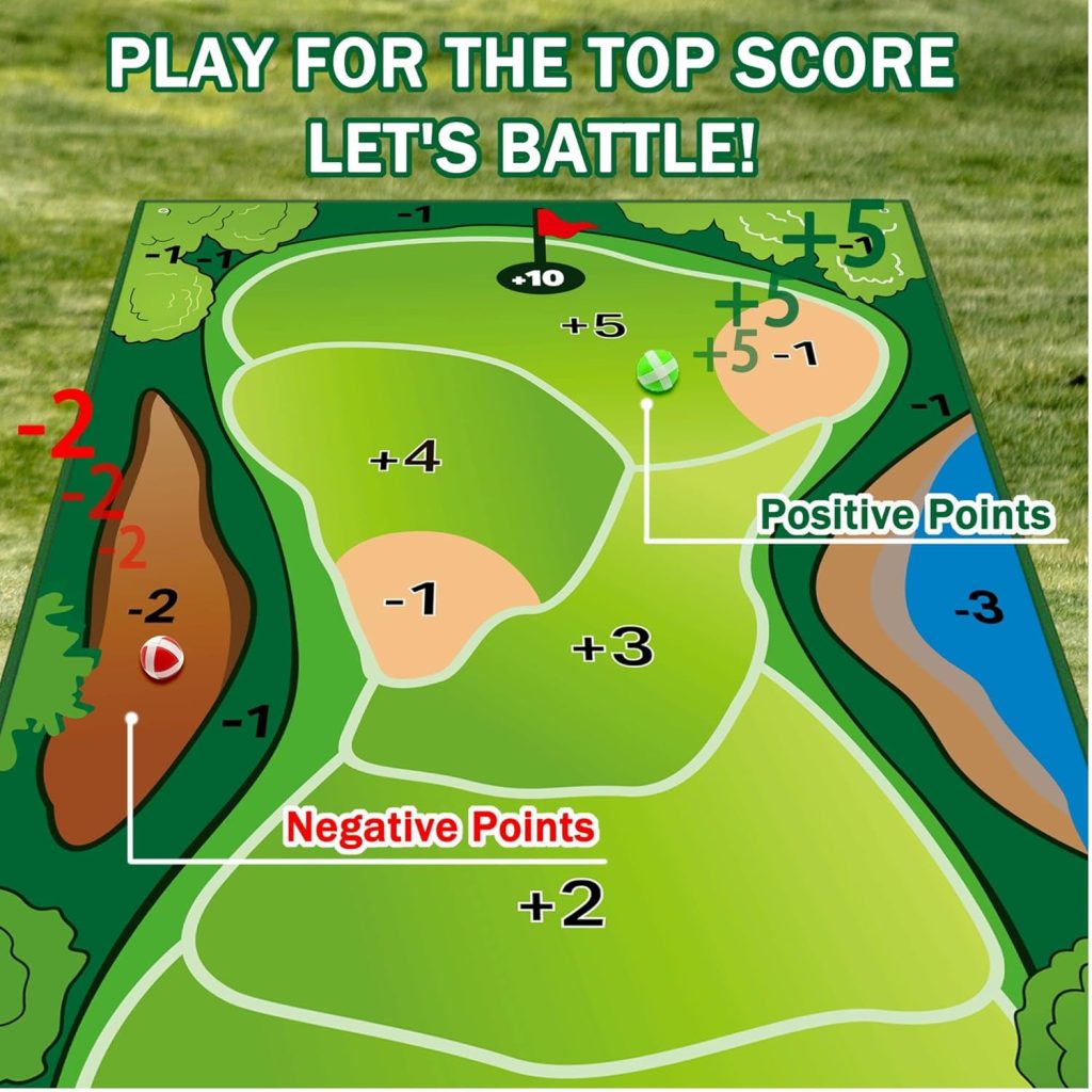 Golf Chipping Game, 6x4 Ft Felt Fabric Target Mat, Golf Practice Equipment, Green, Polyester, 16 Sticky Balls, 4 Ground Stakes, Storage Bag, Indoor/Outdoor, 1-4 Players Golf Chipping Game, 6x4 Ft Felt Fabric Target Mat, Golf Practice Equipment, Green, Polyester, 16 Sticky Balls, 4 Ground Stakes, Storage Bag, Indoor/Outdoor, 1-4 Players