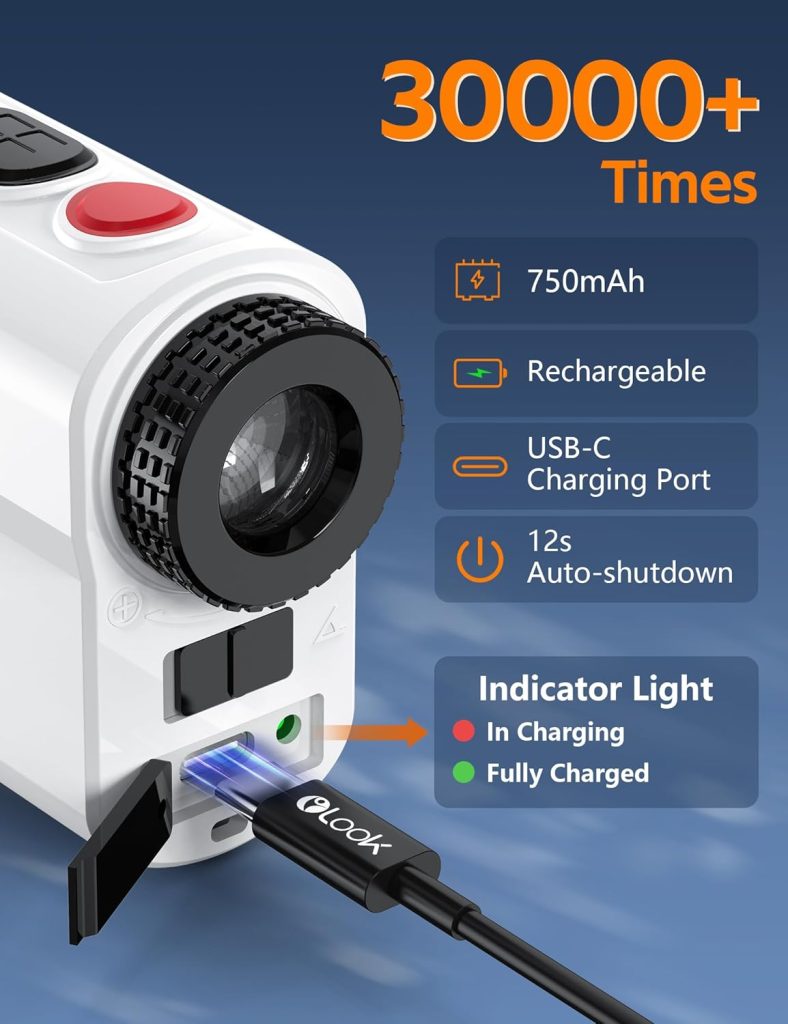 Golf Rangefinder, Laser Range Finder for Tournament Legal, 6X Magnification, Flag Pole Lock Vibration, Golfing Hunting Gifts for Golfers Golf Rangefinder, Laser Range Finder for Tournament Legal, 6X Magnification, Flag Pole Lock Vibration, Golfing Hunting Gifts for Golfers