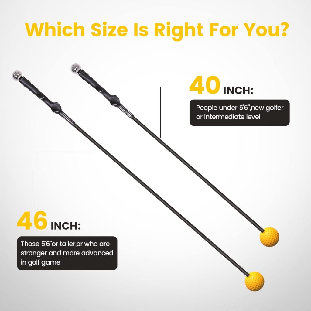 Golf Swing Trainer,Golf Training Equipment for Strength Grip Tempo Flexibility Training Aid,46inch for Beginner Golf Trainer Accessories Golf Swing Trainer,Golf Training Equipment for Strength Grip Tempo Flexibility Training Aid,46inch for Beginner Golf Trainer Accessories