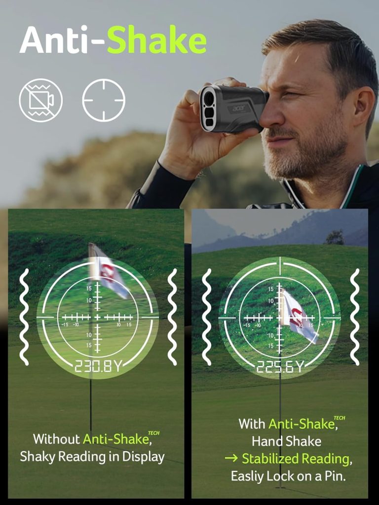 Acer Gadget Golf Rangefinder with Slope - 800/1200Yards Range Finder for Hunting, 6X Magnification with Flag Pole Locking Vibration, Rechargeable Battery with Magnet Stripe, Golf Accessories for Men Acer Gadget Golf Rangefinder with Slope - 800/1200Yards Range Finder for Hunting, 6X Magnification with Flag Pole Locking Vibration, Rechargeable Battery with Magnet Stripe, Golf Accessories for Men