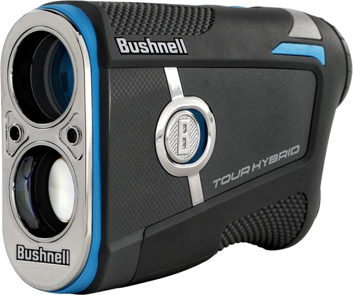 bushnell-golf-tour-hybrid-laser-rangefinder-gps-slope-compensation-pinseeker-wvisual-jolt-flag-lock-magnetic-cart-mount-