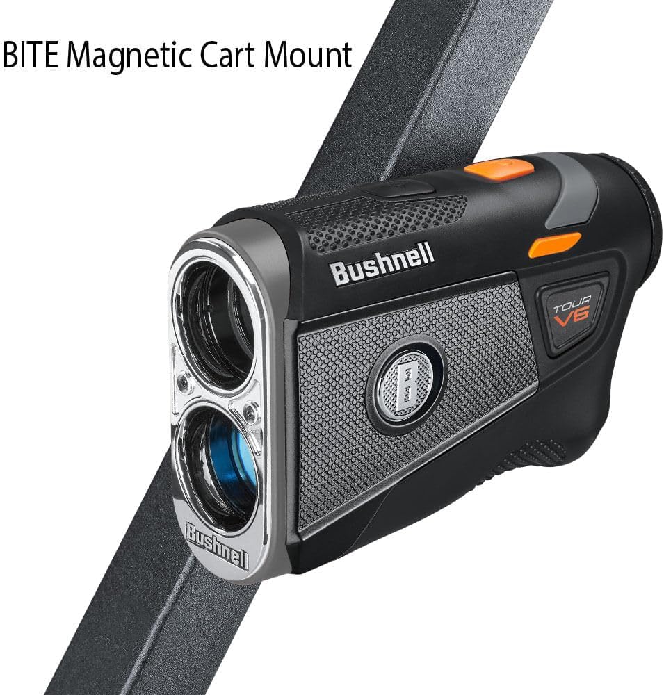 Bushnell Golf Tour V6 Laser Rangefinder Patriot Pack – Visual JOLT, Magnetic Mount, 1300-Yard Range, 6X Magnification, IPX6 Weatherproof, Premium Carry Case Bushnell Golf Tour V6 Laser Rangefinder Patriot Pack – Visual JOLT, Magnetic Mount, 1300-Yard Range, 6X Magnification, IPX6 Weatherproof, Premium Carry Case