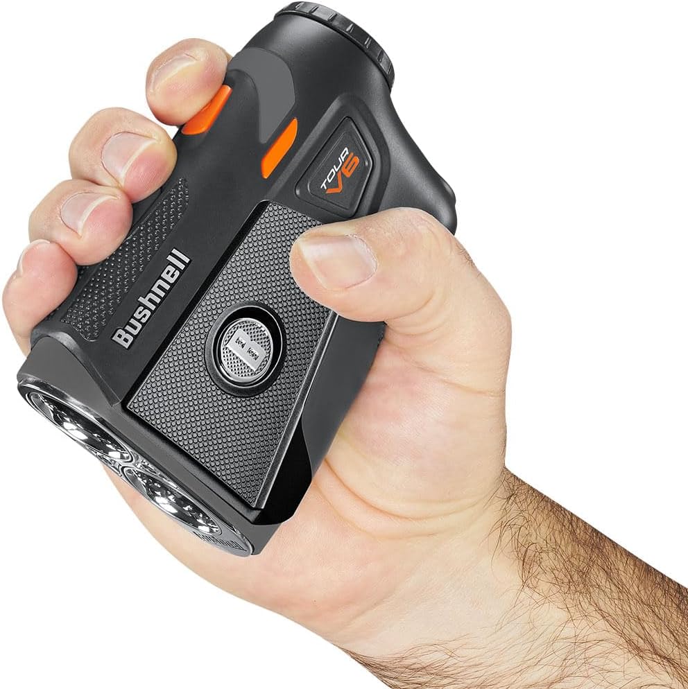 Bushnell Golf Tour V6 Laser Rangefinder Patriot Pack – Visual JOLT, Magnetic Mount, 1300-Yard Range, 6X Magnification, IPX6 Weatherproof, Premium Carry Case Bushnell Golf Tour V6 Laser Rangefinder Patriot Pack – Visual JOLT, Magnetic Mount, 1300-Yard Range, 6X Magnification, IPX6 Weatherproof, Premium Carry Case