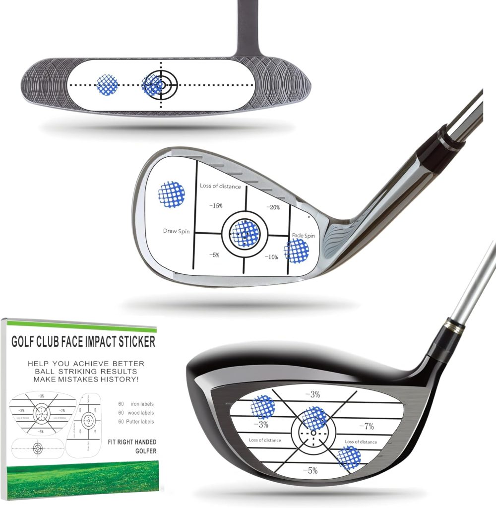 Golf Impact Tape Labels 180 PCS Golf Impact Stickers for Swing Training Improve Golf Swing Accuracy Distance Sticky Golf Pro Club Sweet Spot Consistency Analysis Golf Impact Tape Labels 180 PCS Golf Impact Stickers for Swing Training Improve Golf Swing Accuracy Distance Sticky Golf Pro Club Sweet Spot Consistency Analysis