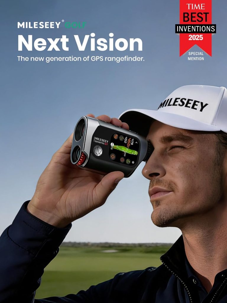 MILESEEY GenePro G1 Touchscreen GPS Rangefinder with Slope, 43000+ Preloaded Courses, 1300 Yards Laser Range Finder Golf with Red Green Display, 0.1s Flag Pole Locking Vibration, 6X Magnification MILESEEY GenePro G1 Touchscreen GPS Rangefinder with Slope, 43000+ Preloaded Courses, 1300 Yards Laser Range Finder Golf with Red Green Display, 0.1s Flag Pole Locking Vibration, 6X Magnification