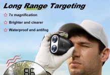 1200 Yards Range Finder Golf, 7X Magnification Golf Rangefinder with Slope, Laser Range Finder with Flag Lock, 0.5 Yard Accuracy, Ideal Golf Accessories for Golfers & Hunting