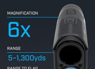 Bushnell Golf Tour V6 Shift Laser Rangefinder | Slope Compensation, PinSeeker, Magnetic Mount, 6X Magnification, 1300 Yard Range, 3D Flyovers in App, Signature Series Golf Towel