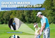 Golf Grip Trainer Golf Practice Tool, Easy To Carry to the Practice Area, Golf Swing Trainer Ensure the Right Grip Every Time, Golf Grip Training Aid, Golf Accessories Improve Your Swing Rhythm