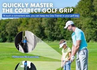 Golf Grip Trainer Golf Practice Tool, Easy To Carry to the Practice Area, Golf Swing Trainer Ensure the Right Grip Every Time, Golf Grip Training Aid, Golf Accessories Improve Your Swing Rhythm
