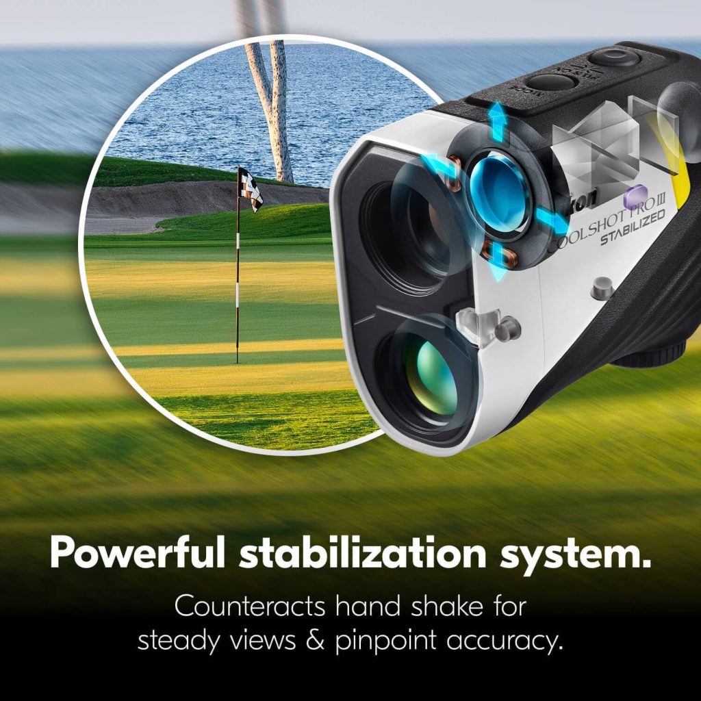 Nikon COOLSHOT PROIII STABILIZED Golf Laser Rangefinder | Waterproof 6X Monocular Optics with Hyper Read, Slope Compensation Dual Locked ON Quake | Golf Actual Distance Modes Nikon COOLSHOT PROIII STABILIZED Golf Laser Rangefinder | Waterproof 6X Monocular Optics with Hyper Read, Slope Compensation Dual Locked ON Quake | Golf Actual Distance Modes