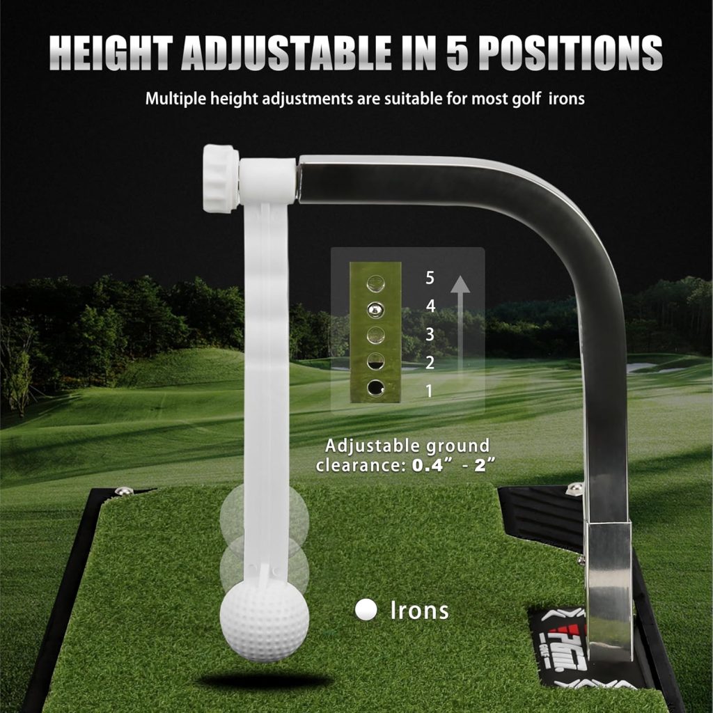 PGM Golf Swing Trainer - Golf Training Equipment with Adjustable Height - Pure Path Swing Practice Mat Training Aid for Indoor Outdoor Home PGM Golf Swing Trainer - Golf Training Equipment with Adjustable Height - Pure Path Swing Practice Mat Training Aid for Indoor Outdoor Home