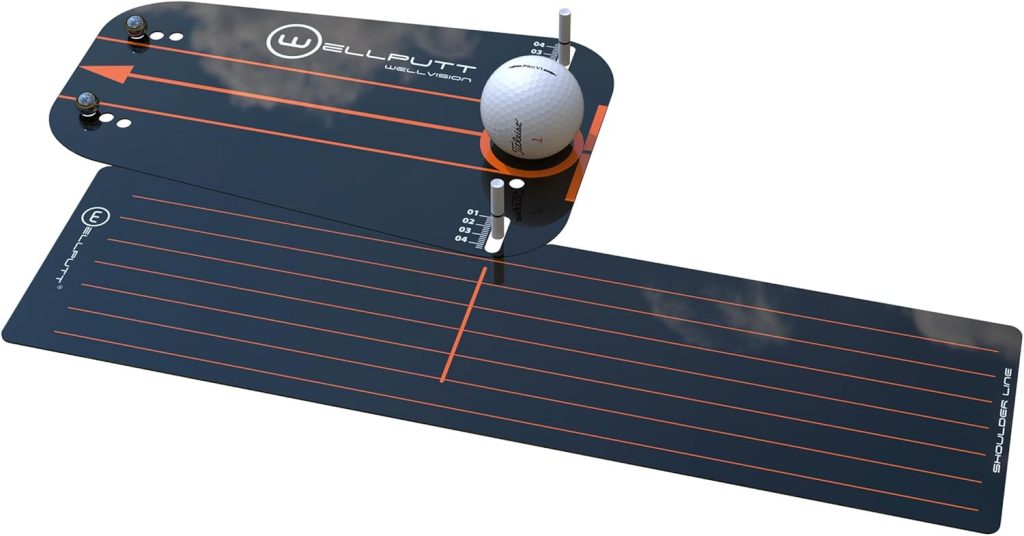 Wellputt - Wellvision Plus Putting Mirror - Ultra Thin Two Pieces Stainless Steel Training Aid Wellputt - Wellvision Plus Putting Mirror - Ultra Thin Two Pieces Stainless Steel Training Aid