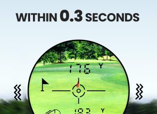 ACEGMET PF2C Golf Rangefinder with Slope, 0.3s Flag Pole Locking Vibration, ±1yd Accuracy, 900 Yards Rechargeable Laser Range Finder Golf with Magnetic, Golf Accessories for Men