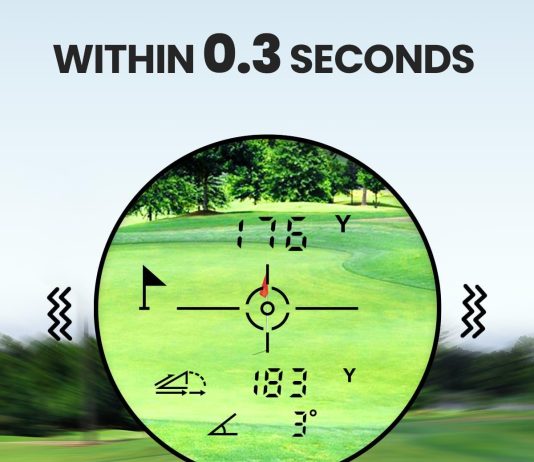 ACEGMET PF2C Golf Rangefinder with Slope, 0.3s Flag Pole Locking Vibration, ±1yd Accuracy, 900 Yards Rechargeable Laser Range Finder Golf with Magnetic, Golf Accessories for Men
