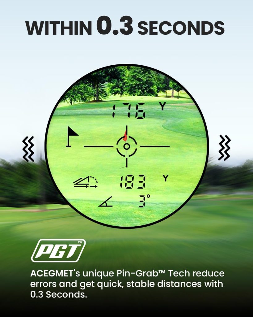 ACEGMET PF2C Golf Rangefinder with Slope, 0.3s Flag Pole Locking Vibration, ±1yd Accuracy, Yards Rechargeable Laser Range Finder Golf with Magnetic, Golf Accessories for Men ACEGMET PF2C Golf Rangefinder with Slope, 0.3s Flag Pole Locking Vibration, ±1yd Accuracy, Yards Rechargeable Laser Range Finder Golf with Magnetic, Golf Accessories for Men