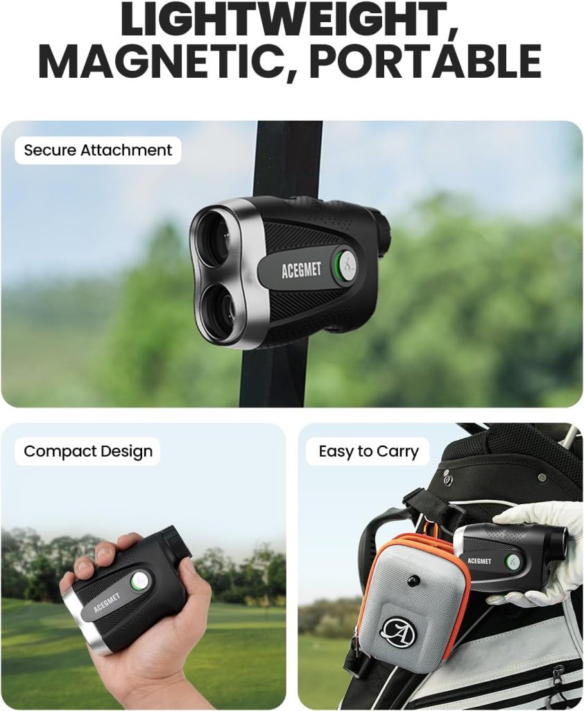 ACEGMET PF2C Golf Rangefinder with Slope, 0.3s Flag Pole Locking Vibration, ±1yd Accuracy, Yards Rechargeable Laser Range Finder Golf with Magnetic, Golf Accessories for Men ACEGMET PF2C Golf Rangefinder with Slope, 0.3s Flag Pole Locking Vibration, ±1yd Accuracy, Yards Rechargeable Laser Range Finder Golf with Magnetic, Golf Accessories for Men