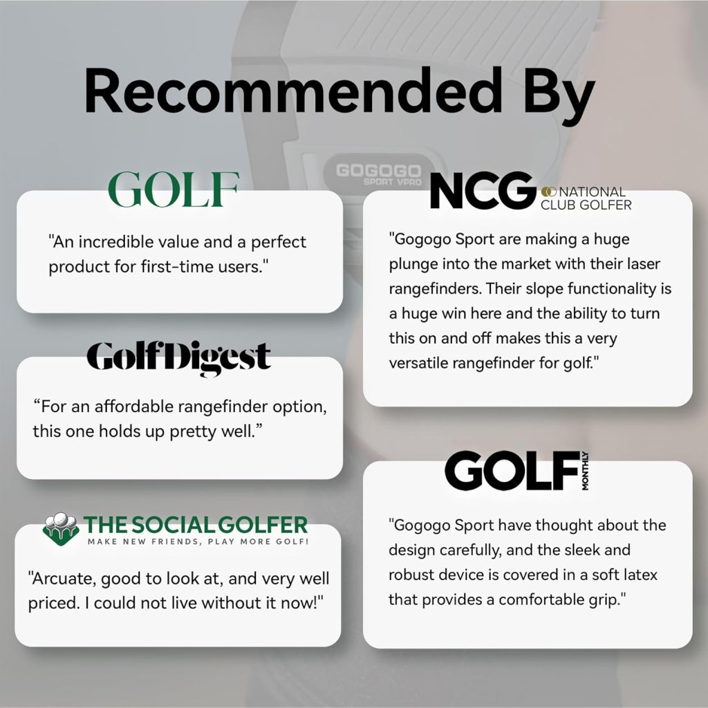Gogogo Sport Vpro Gen Golf Laser Rangefinder,/2500Y Ranging, Ultra-Clear Optics with 99% Transmission Lens OLED Display, Dual Power Sources,Flaglock/Slope/Magnetic Gogogo Sport Vpro Gen Golf Laser Rangefinder,/2500Y Ranging, Ultra-Clear Optics with 99% Transmission Lens OLED Display, Dual Power Sources,Flaglock/Slope/Magnetic