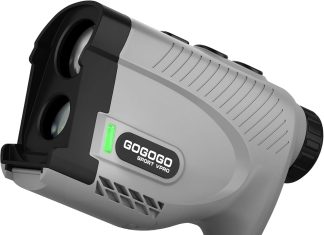 Gogogo Sport Vpro Gen 2 Golf Laser Rangefinder, 1200/2500Y Ranging, Ultra-Clear Optics with 99% Transmission Lens OLED Display, Dual Power Sources,Flaglock/Slope/Magnetic