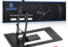 Golf Alignment Sticks Holder, Angle Adjustable Golf Training Aid, Weighted Golf Swing Trainer with Metal Sticks Practice Teaching Aid for Aiming, Putting, Swing