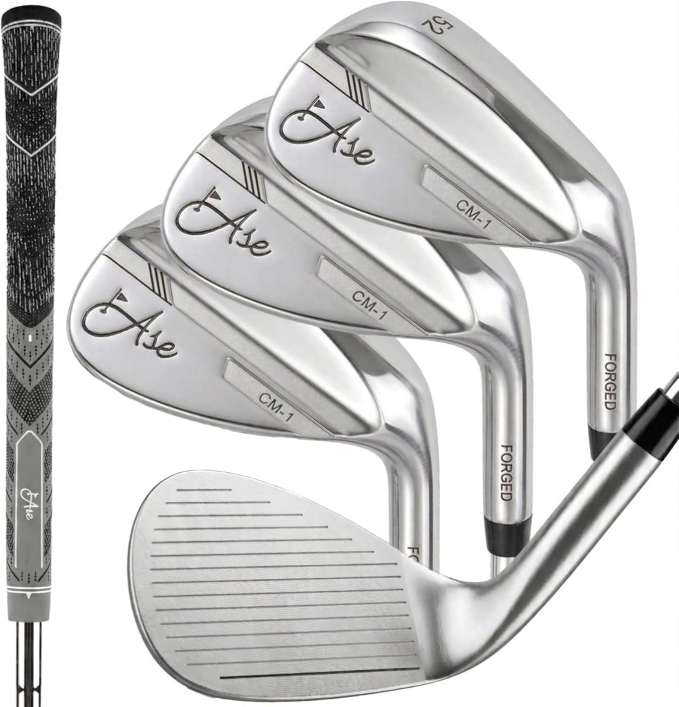 Premium CM-1 Golf Wedge Set or Single Golf Wedges - Full Face Grooves + Milled Face Wedges, Premium Grip, Increased Spin, Wedges for Men Lob, Gap, Sand Wedges/52/54/56/58/60 Degree Clubs Premium CM-1 Golf Wedge Set or Single Golf Wedges - Full Face Grooves + Milled Face Wedges, Premium Grip, Increased Spin, Wedges for Men Lob, Gap, Sand Wedges/52/54/56/58/60 Degree Clubs
