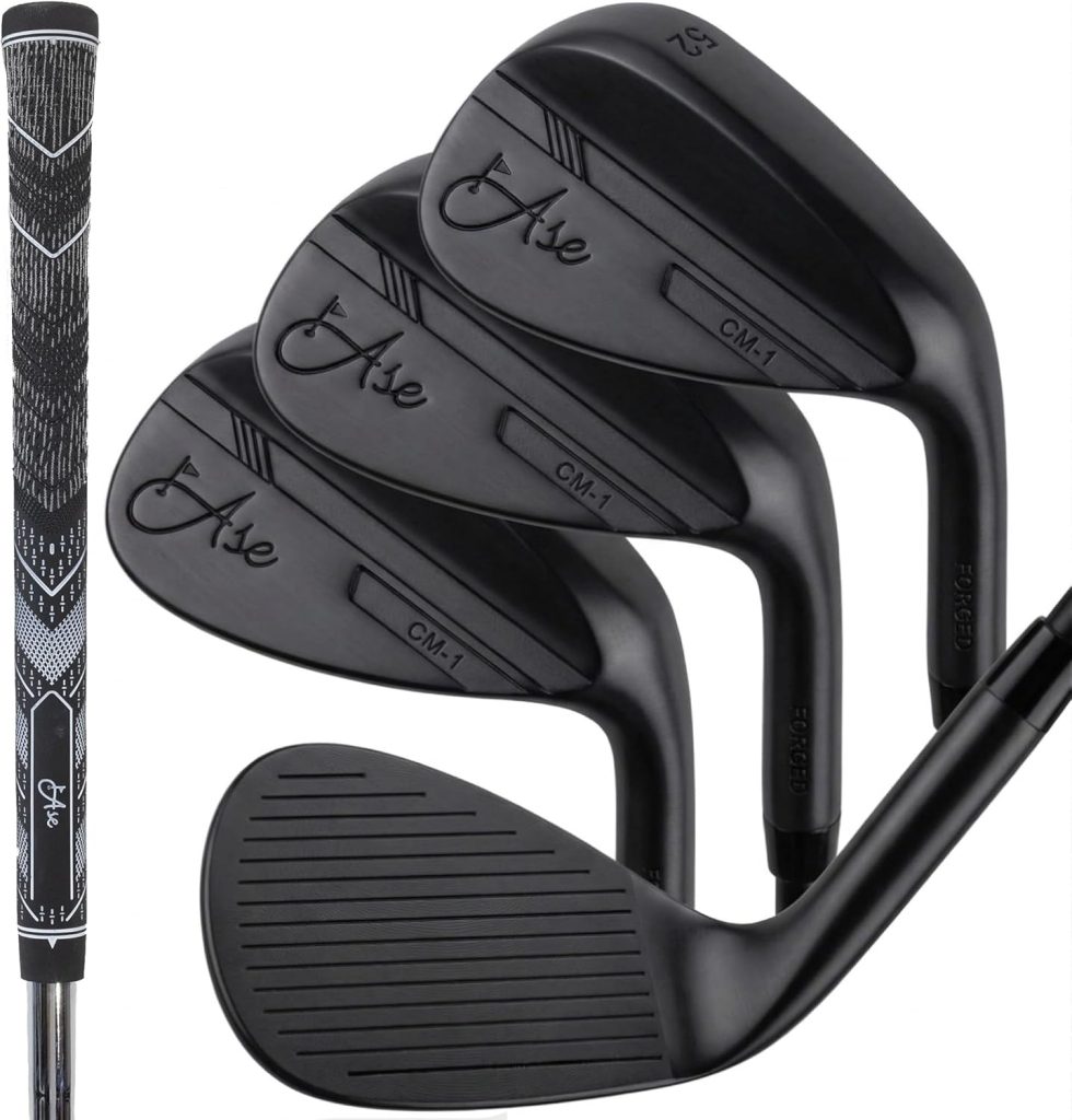 Premium CM-1 Golf Wedge Set or Single Golf Wedges - Full Face Grooves + Milled Face Wedges, Premium Grip, Increased Spin, Wedges for Men Lob, Gap, Sand Wedges/52/54/56/58/60 Degree Clubs Premium CM-1 Golf Wedge Set or Single Golf Wedges - Full Face Grooves + Milled Face Wedges, Premium Grip, Increased Spin, Wedges for Men Lob, Gap, Sand Wedges/52/54/56/58/60 Degree Clubs