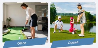 Retractable Golf Swing Trainer, Grip Trainer with Arm Band for Right-Handed Golfers -Portable Golf Training Aid with Click Feedback for Indoor/Outdoor Practice – Ideal for Beginners