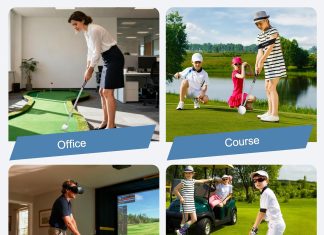 Retractable Golf Swing Trainer, Grip Trainer with Arm Band for Right-Handed Golfers -Portable Golf Training Aid with Click Feedback for Indoor/Outdoor Practice – Ideal for Beginners