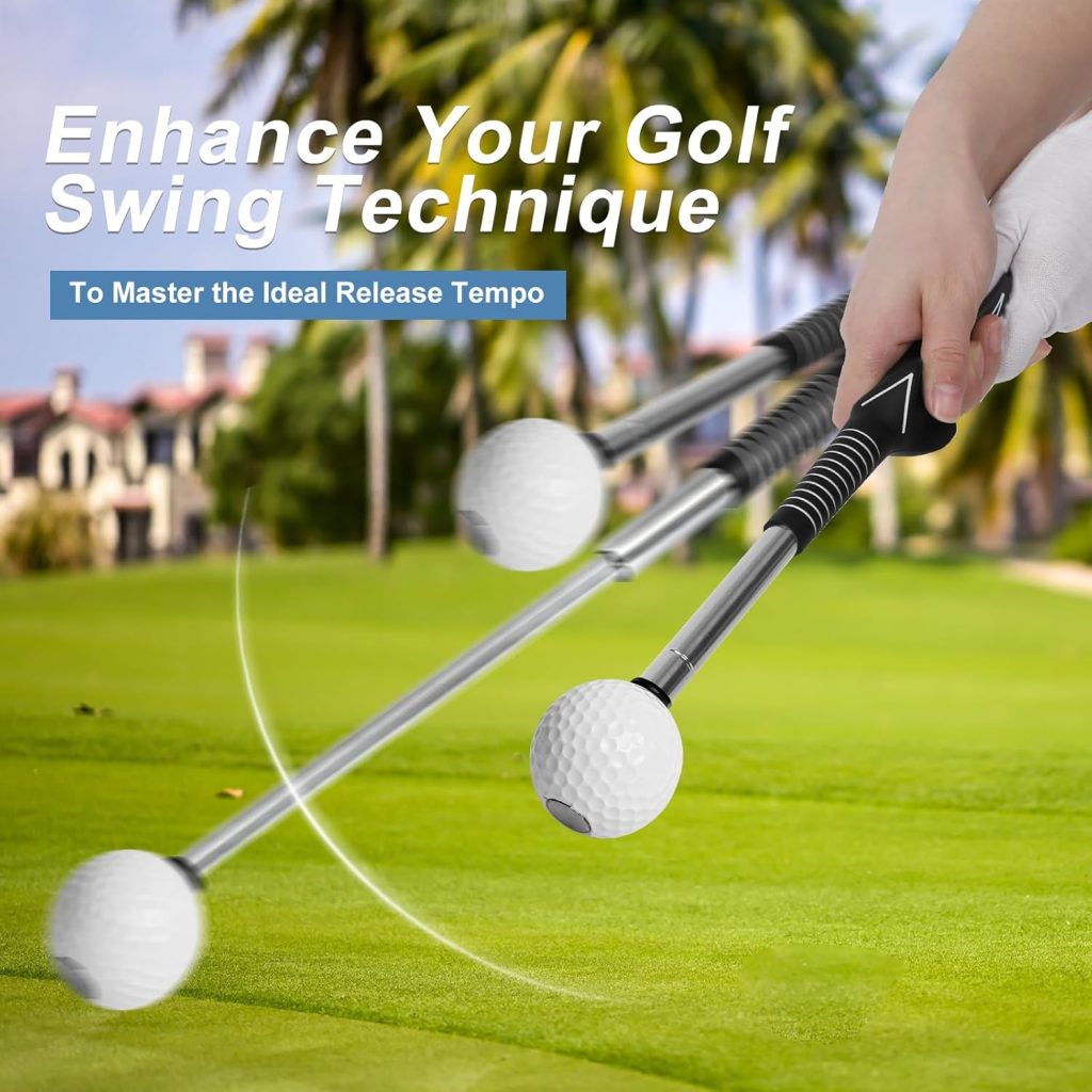 Retractable Golf Swing Trainer, Grip Trainer with Arm Band for Right-Handed Golfers -Portable Golf Training Aid with Click Feedback for Indoor/Outdoor Practice - Ideal for Beginners Retractable Golf Swing Trainer, Grip Trainer with Arm Band for Right-Handed Golfers -Portable Golf Training Aid with Click Feedback for Indoor/Outdoor Practice - Ideal for Beginners
